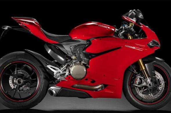 Ducati 2015 red and black motor bike display