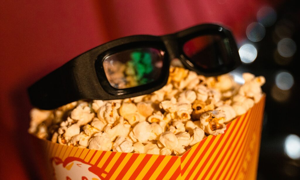 A pair on 3D glasses sitting on some popcorn
Photo by Tima Miroshnichenko from Pexels